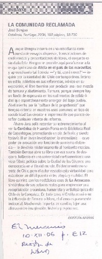 La comunidad reclamada