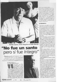 "No fue un santo pero sí fue íntegro" (entrevista)
