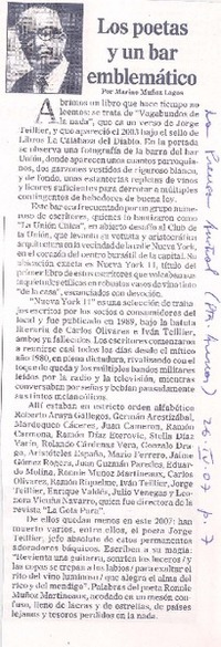 Los poetas y un bar emblemático