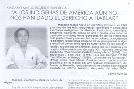 "A los indígenas de América aún no nos han dado el derecho a hablar" (entrevista)