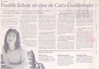 Posible fichaje en cine de Carla Guelfenbein (entrevista)