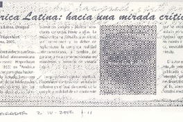 América Latina: hacia una mirada crítica