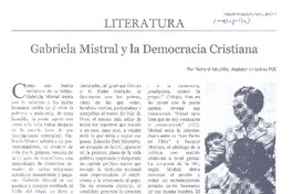 Gabriela Mistral y la Democracia Cristiana