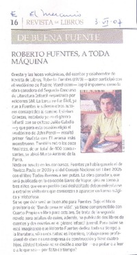 Roberto Fuentes, a toda máquina