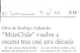 "MunChile" vuelve a escena tras casi una década