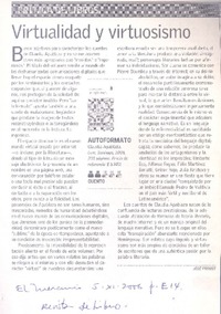 Virtualidad y virtuosismo
