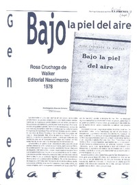 Bajo la piel del aire