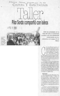 Taller. Pilar Sordo compatió con loínos