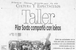 Taller. Pilar Sordo compatió con loínos