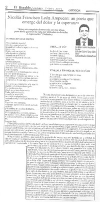 Nicolás Francisco León Ampuero: un poeta que emerge del dolor y la esperanza