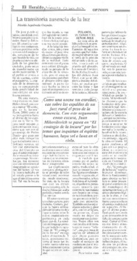 La transitoria ausencia de la luz