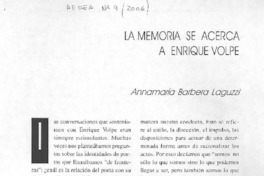 La memoria se acerca a Enrique Volpe