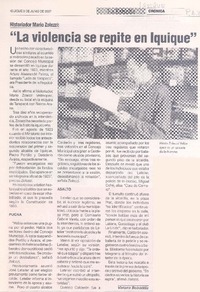 "La violencia se repite en Iquique"