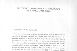 El teatro trangresor y alucinado de Camilo José Cela.