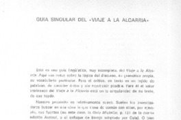 Guía singular del "Viaje a la Alcarria"