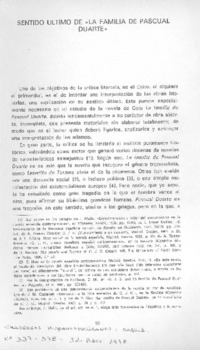 Sentido último de "La familia de Pascual Duarte"