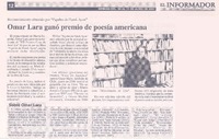 Omar Lara ganó premio de poesía americana