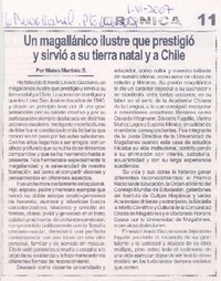 Un magallánico ilustre que prestigió y sirvió a su tierra natal y a Chile