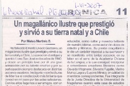 Un magallánico ilustre que prestigió y sirvió a su tierra natal y a Chile