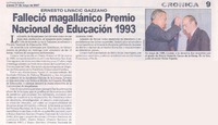 Falleció magallánico Premio Nacional de Educación 1993