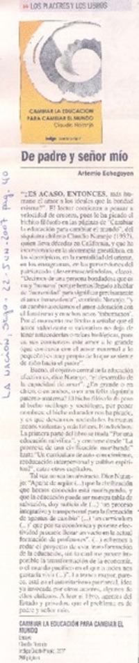 De padre y señor mío