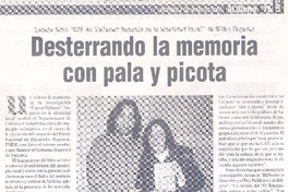 Desterrando la memoria con pala y picota