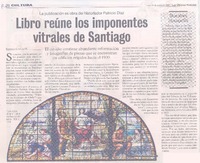 Libro reúne los imponentes vitrales de Santiago