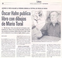 Oscar Hahn publica libro con dibujos de Mario Toral