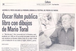 Oscar Hahn publica libro con dibujos de Mario Toral