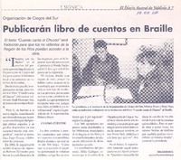Publicarán libro de cuentos en Braille