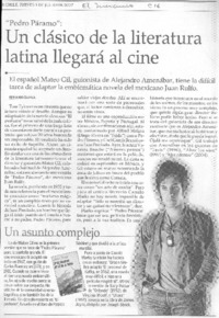 Un clásico de la literatura latina llegará al cine