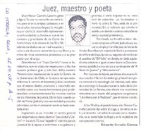 Juez, maestro y poeta