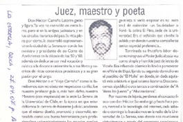 Juez, maestro y poeta