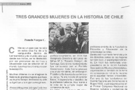 Tres grandes mujeres en la historia de Chile