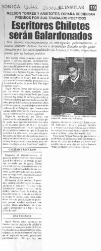 Escritores chilotes serán galardonados