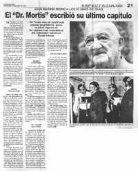 El "Dr. Mortis" escribió su último capítulo