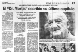 El "Dr. Mortis" escribió su último capítulo