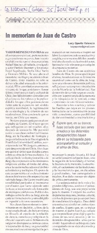 In memoriam de Juan de Castro