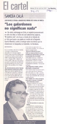 "Los galardones no significan nada" (entrevista)