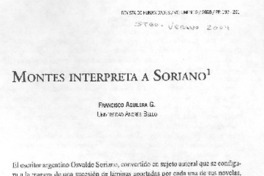 Montes interpreta a Soriano