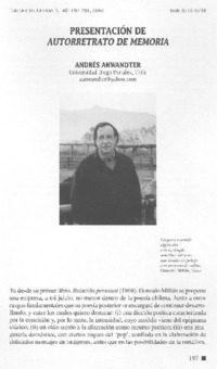 Presentación de Autorretrato de memoria