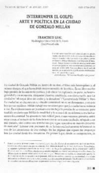 Arte y poética en La ciudad de Gonzalo Millán