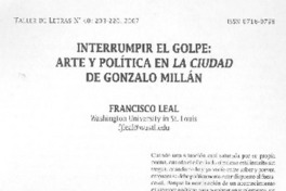 Arte y poética en La ciudad de Gonzalo Millán