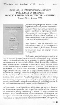 Poéticas de la distancia