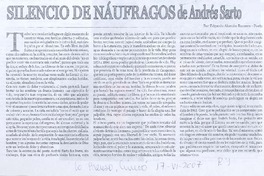 Silencio de náufragos de Andrés Sarto