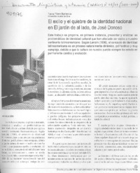 El exilio y el quiebre de la identidad nacional en El jardín de al lado, de José Donoso