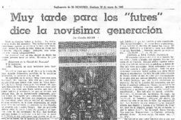 Muy tarde para los "futres" dice la novísima generación