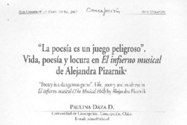 La poesía es un juego peligroso