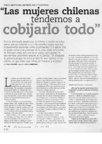 "Las mujeres chilenas tendemos a cobijardo todo" (entrevista)