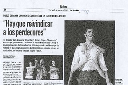 "Hay que reivindicar a los perdedores"